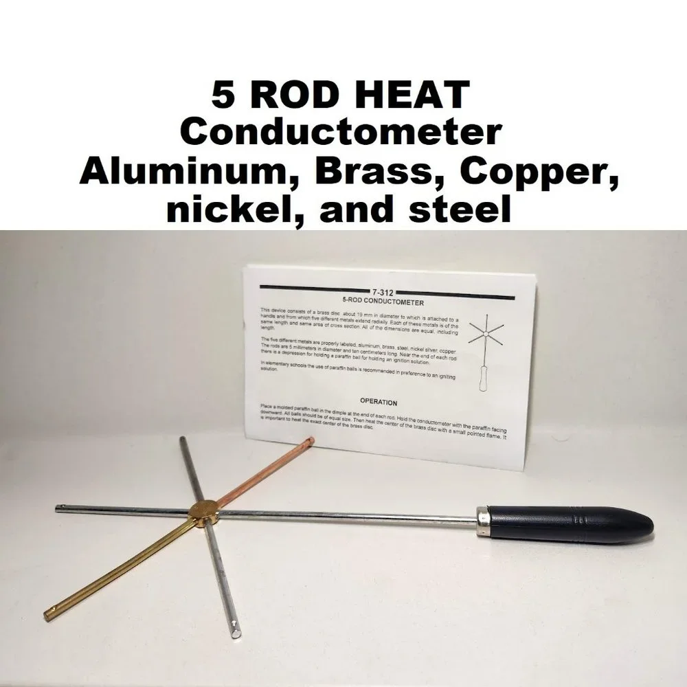 Heat Conductometer Rod Science Chemistry Physics Tool Aluminum brass copper
